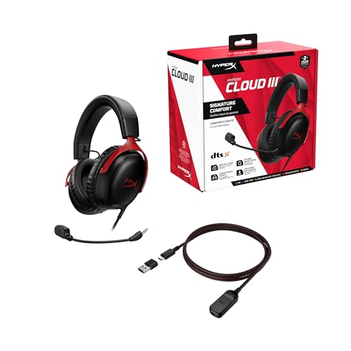 HyperX KHX-HSCP-RD Cloud II - Cascos de Gaming para PC/PS4/Mac, Negro/Rojo - Conecta tu mundo