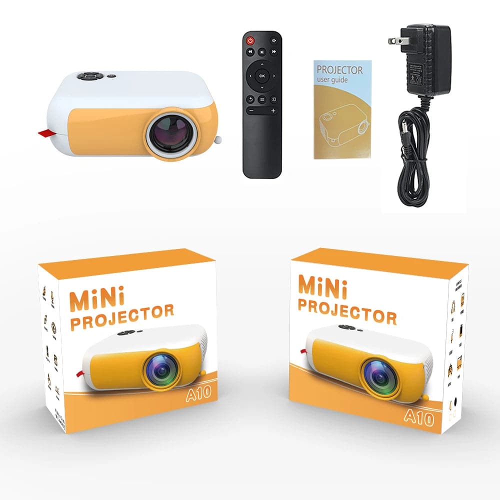 For  10 Mini Led Projector 1080P Supported Portable Proyector Movie, Wired Mirror for Iphone Home Cinema Hdmi-Compatible