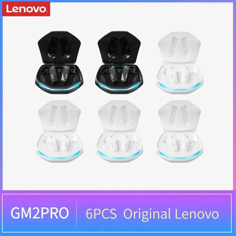 6PCS Original Lenovo GM2 Pro 5.3 Earphone Bluetooth Wireless Earbuds Low Latency Headphones HD Call Dual Mode Gaming Headset - Conecta tu mundo