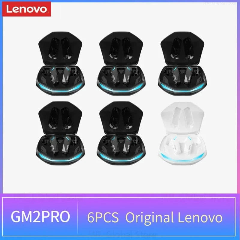 6PCS Original Lenovo GM2 Pro 5.3 Earphone Bluetooth Wireless Earbuds Low Latency Headphones HD Call Dual Mode Gaming Headset - Conecta tu mundo