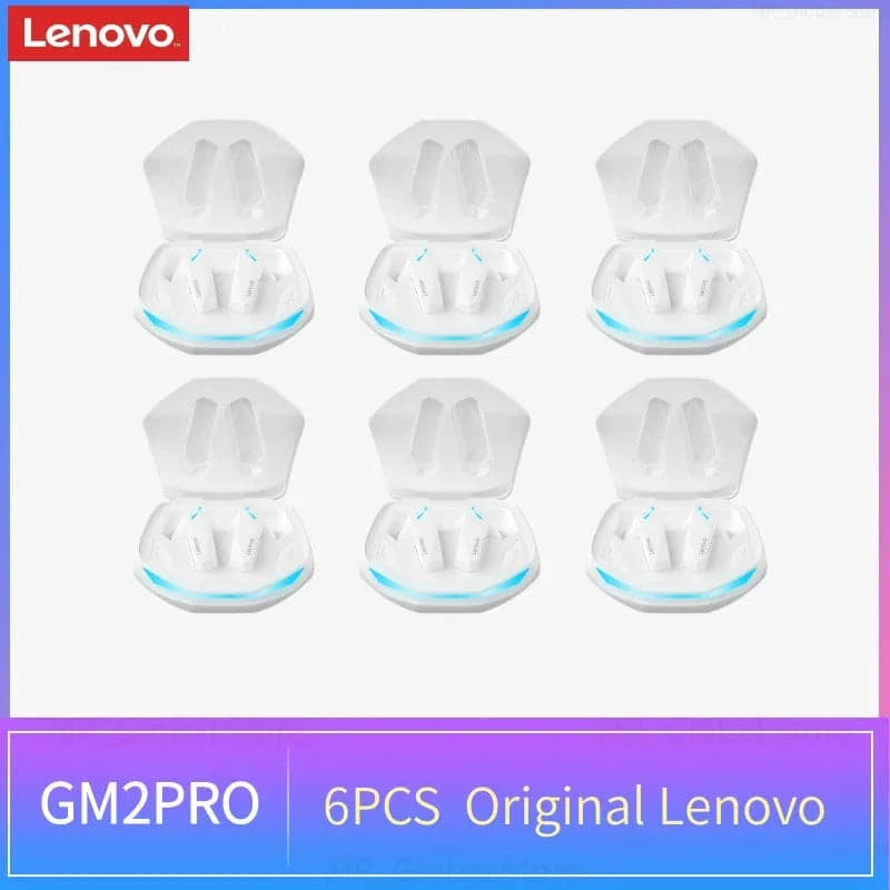 6PCS Original Lenovo GM2 Pro 5.3 Earphone Bluetooth Wireless Earbuds Low Latency Headphones HD Call Dual Mode Gaming Headset - Conecta tu mundo