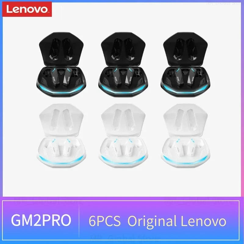 6PCS Original Lenovo GM2 Pro 5.3 Earphone Bluetooth Wireless Earbuds Low Latency Headphones HD Call Dual Mode Gaming Headset - Conecta tu mundo