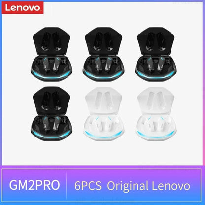 6PCS Original Lenovo GM2 Pro 5.3 Earphone Bluetooth Wireless Earbuds Low Latency Headphones HD Call Dual Mode Gaming Headset - Conecta tu mundo