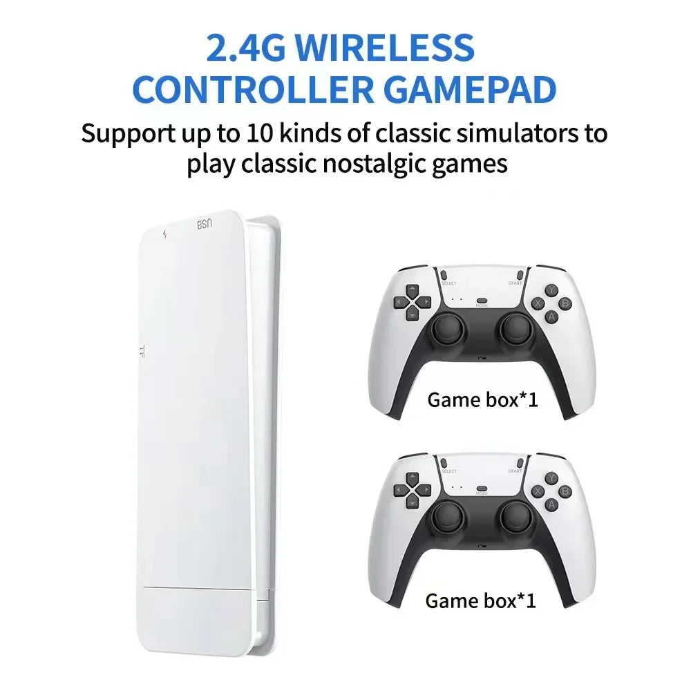 M15 Game Stick Mini TV Handheld Game Console Wireless Gamepads Video Game 64G 20000+ Retro Game HD Output Two-Player for PS1 Etc